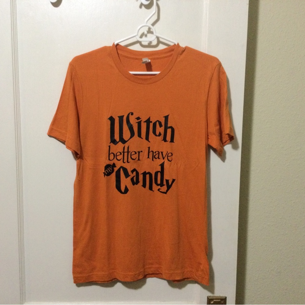 Orange Halloween Graphic T-Shirt